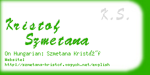 kristof szmetana business card